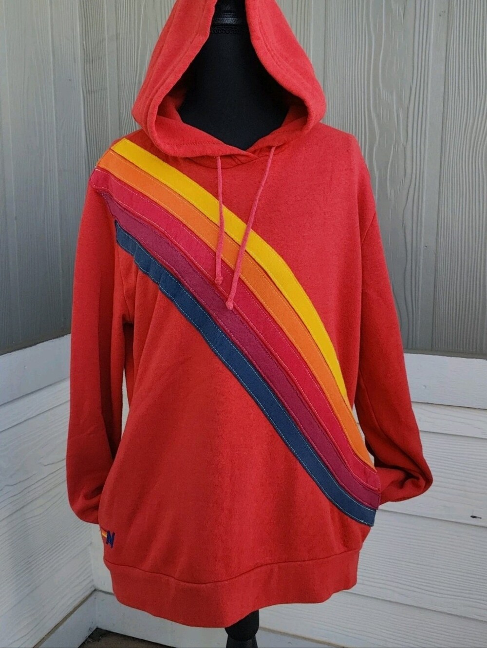 Aviator Nation 5 stripe hoodie size L - Picture 2 of 10